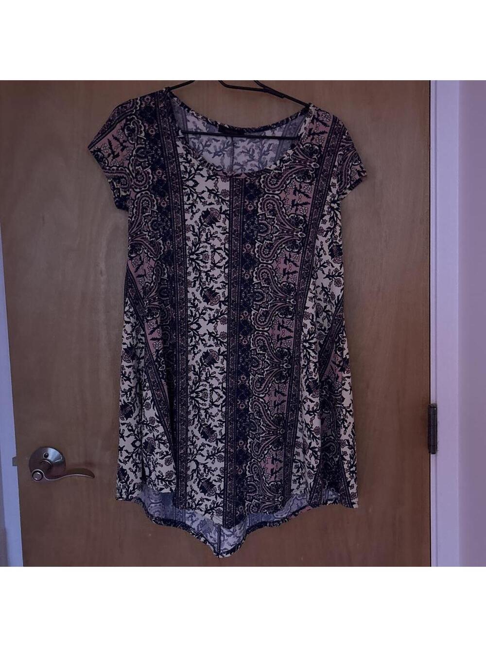 First Love Paisley Floral T-Shirt Dress